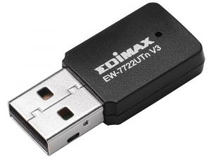 Безжичен мини адаптер EDIMAX EW-7722UTN V3, USB, Realtek, 2.4Ghz, 802.11n/g/b
