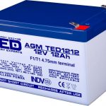 Оловна Батерия TED ELECTRIC, 12V, 12Ah, 152/ 98/ 96 mm, AGM