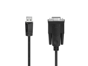 Кабел HAMA, USB - D-Sub (RS232) 9-Pin, 1.50 m, Черен