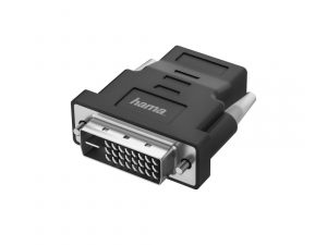 Адаптер HAMA 205169, DVI-D мъжко - HDMI женско, Ultra-HD, 4K, Черен