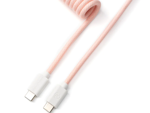 Кабел за клавиатура Keychron Coiled Aviator Light Pink