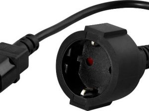 Кабел PowerWalker IEC 10A C14/ шуко (20cm)