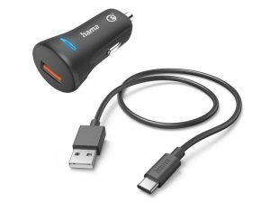 Зарядно за кола HAMA 12-24 V /USB-C 3A, 19.5W + кабел, 201615