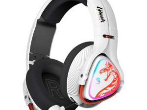 Геймърски слушалки A4TECH Bloody MR720 Naraka, RGB, Bluetooth + USB, Бели