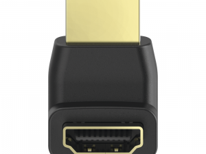 Адаптер HAMA 205164, HDMI мъжко - HDMI женско, на 90°, Черен