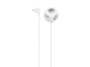 HAMA Разклонител Куб, 3-гнезда, 2х USB-C/A, 223195