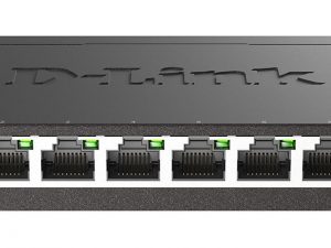 Суич D-Link DGS-108/E, 8 портов, 10/100/1000, Gigabit, метален корпус