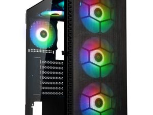 Кутия Kolink Observatory HF Mesh ARGB TG Mid-Tower, Черна