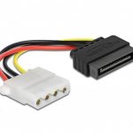 Кабел DeLock Power Cable SATA 15 pin мъжко към 4 pin женско, 12 cm