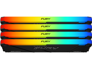 Памет Kingston FURY Beast Black RGB 64GB(4x16GB) DDR4 3200MHz CL16