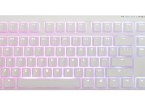 Геймърскa механична клавиатура Ducky One 3 Pure White TKL Hotswap Cherry MX Clear, RGB, PBT Keycaps