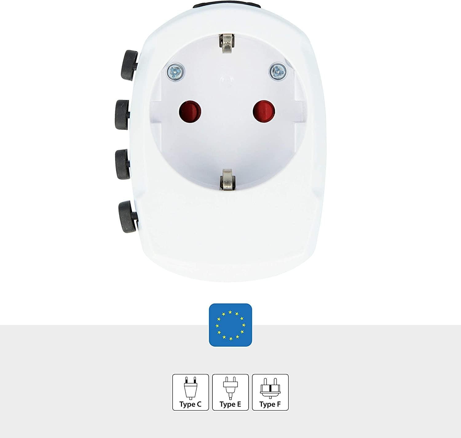 Адаптер SKROSS PRO Earthed 1103145, World, Бял - Image 3
