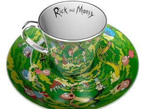 Комплект ABYSTYLE RICK AND MORTY Mirror mug & plate set Portal, Чаша, Подложка