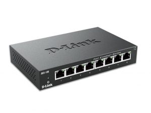 Суич D-Link DES-108/E, 8 портов 10/100 , метален корпус