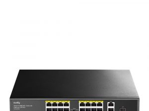 Суич Cudy FS1018PS1, 16 x 10/100 PoE+ Switch 190W, 2 x Gigabit порта, 1 x SFP Slot