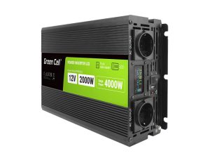 Инвертор GREEN CELL, 12/220V, DC/AC, 2000W/4000W, INVGCP2000LCD  LCD Чиста синусоида