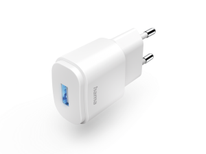 Мрежово зарядно HAMA, USB-A, 6 W, Бял