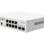 Суич MikroTik CSS610-8G-2S+IN, 8 x Gigabit Ethernet ports, 2 x SFP, PoE in