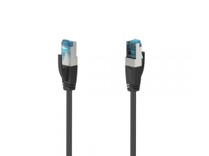 Мрежов кабел HAMA,S/FTP CAT 6a, 10 Gbit/s, S/FTP RJ-45-RJ45, 5 m, Черен