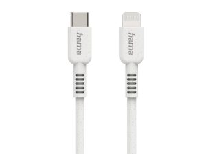 Кабел за зареждане HAMA "Eco", USB-C - Lightning, 1 м, 187284