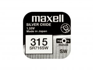 Бутонна батерия сребърна MAXELL SR716 SW 1.55V /315/