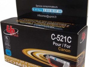 Мастилница UPRINT CLI521 CANON, С чип, Cyan