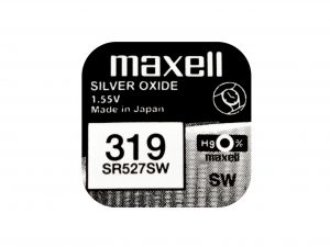 Бутонна батерия сребърна MAXELL SR527 SW 1.55V /319/  1.55V