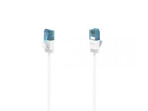 Мрежов кабел HAMA Flexi-Slim, U/UTP CAT 6a, 10 Gbit/s, RJ-45 - RJ45, 3.0 m, Бял