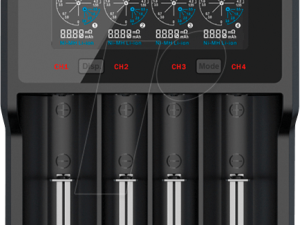 Зарядно у-во XTAR VC4SL, 4 гнезда, LCD дисплей, USB, LiIon & NIMH, 18650, CR123, AA, AAA