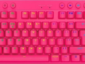 Геймърска механична клавиатура Logitech G Pro X TKL Lightspeed Tactile Switch, Magenta