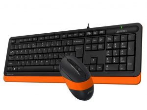Комплект клавиатура и мишка A4TECH Fstyler F1010, Оранжев