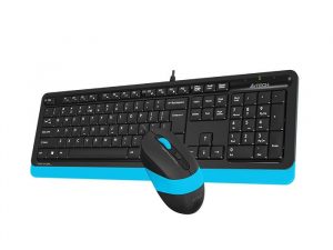 Комплект клавиатура и мишка A4TECH Fstyler  F1010, Черен/Син