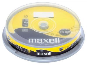 CD-RW80 MAXELL, 700MB, 52x четене  4x запис, 10 бр