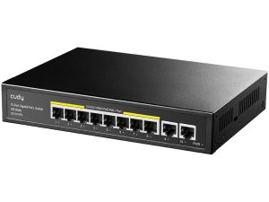 Суич Cudy GS1010PE, 8 портов, 10/100/1000, PoE 120W, 2 x Uplink порта