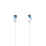 Мрежов кабел HAMA Flexi-Slim, U/UTP CAT 6a, 10 Gbit/s, RJ-45 - RJ45, 0.75 m, Бял
