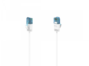 Мрежов кабел HAMA Flexi-Slim, U/UTP CAT 6a, 10 Gbit/s, RJ-45 - RJ45, 0.75 m, Бял