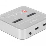 Докинг станция Delock 1 x M.2 NVMe SSD, 1 x M.2 SATA SSD, SD Express Card Reader, Клониране