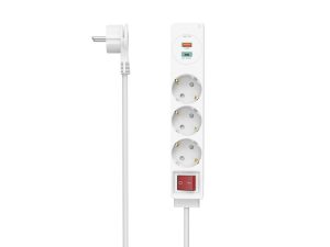 Разклонител USB-C/USB-A 3.4A, 3 гнезда, 2x USB, HAMA-223185