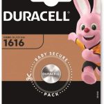 Бутонна литиева батерия DURACELL CR-1616, 3V