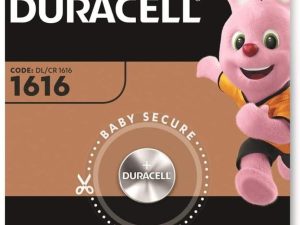 Бутонна литиева батерия DURACELL CR-1616, 3V
