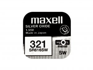 Бутонна батерия сребърна MAXELL SR616 SW /321/  1.55V