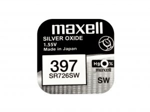 Бутонна батерия сребърна MAXELL SR726 SW /AG2/ 397/, 1.55V
