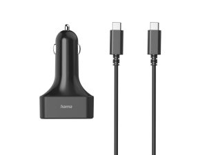 Зарядно за лаптоп за кола HAMA, USB-C, (PD), 5-20 V/ 65 W, 200018