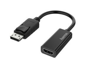 Адаптер HAMA, DisplayPort мъжко - HDMI женско, Ultra HD, 4K, Черен