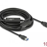 Кабел Delock USB-A - USB-B, USB 3.2, 10м