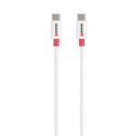 Кабел Skross, USB-C - USB-C 2.0 мъжко, 0.15 м, Бял