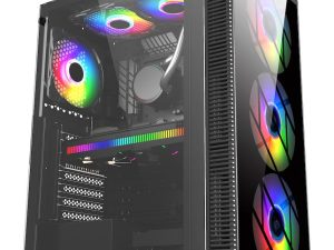 Кутия FSP CMT192 TG ATX Mid Tower, Черна