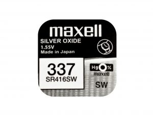 Бутонна батерия сребърна MAXELL SR416 SW 1.55V /337/   1.55V