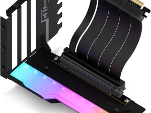 Брекет за вертикален монтаж на GPU EZDIY-FAB RGB PCIe 4.0 Riser Cable 90°