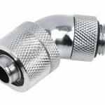 Компресионен фитинг Alphacool, 16/10 - G1/4, 45°, Въртящ се, Хром
